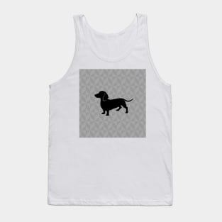 Dachshund Doxie Sausage Dog Lover Gift - Scandi Geometric Silhouette Tank Top